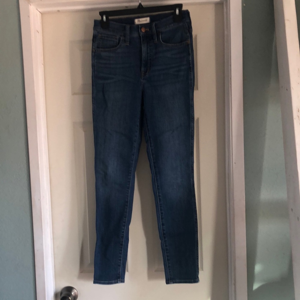 EUC Madewell Size 25 10” Roadtripper Blue Jeans Skinny Dark Wash Jean High Waist